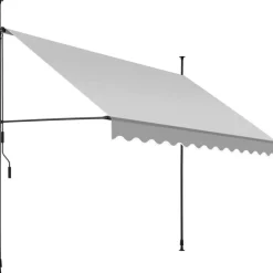 tectake Klemluifel met zwengel, in hoogte verstelbaar, Lichtgrijs