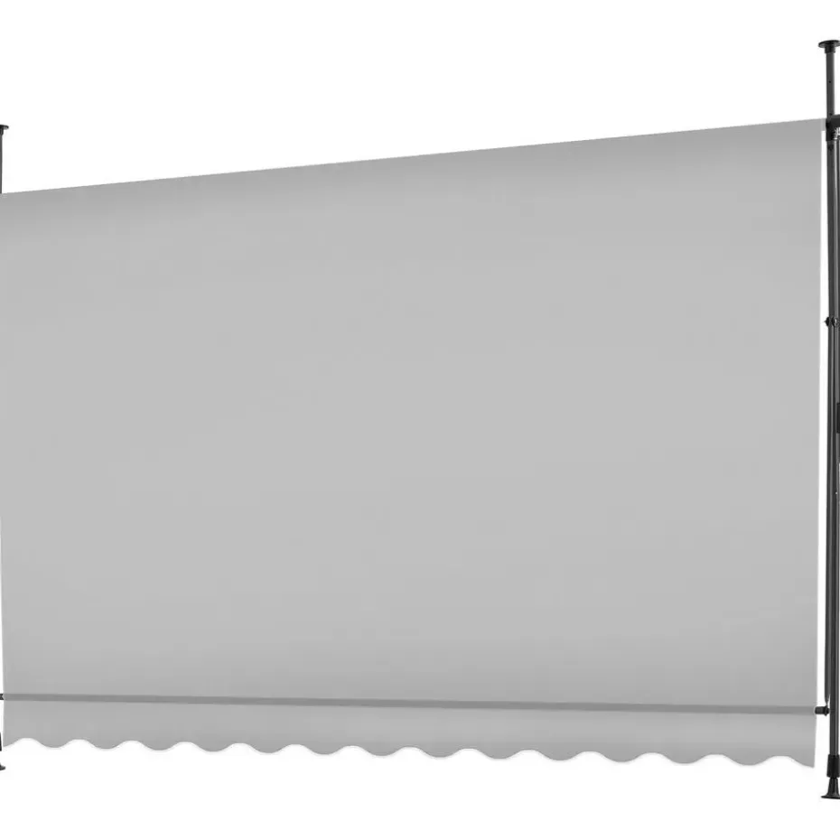 tectake Klemluifel met zwengel, in hoogte verstelbaar, Lichtgrijs