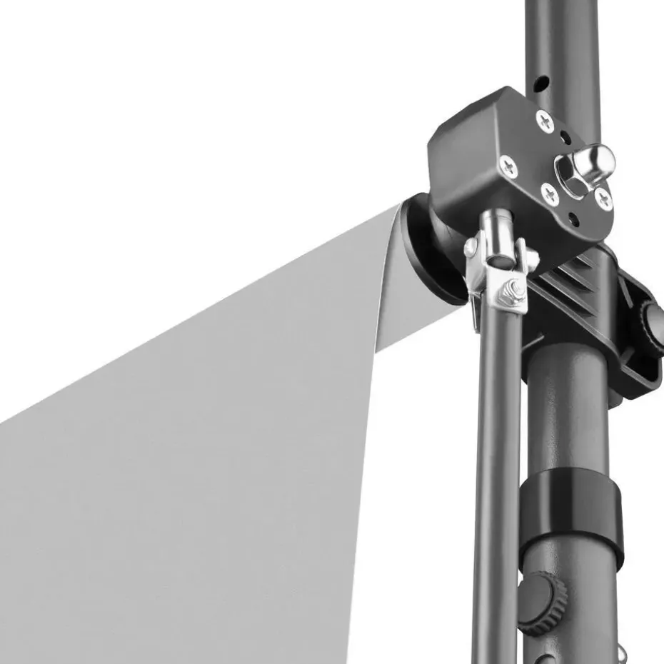 tectake Klemluifel met zwengel, in hoogte verstelbaar, Lichtgrijs