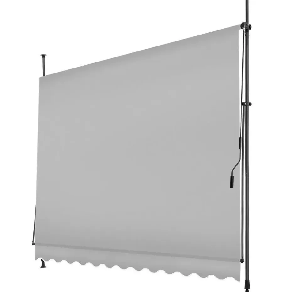 tectake Klemluifel met zwengel, in hoogte verstelbaar, Lichtgrijs