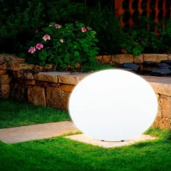 tectake Kogellamp Luminous Eye, LED, met afstandsbediening, Wit