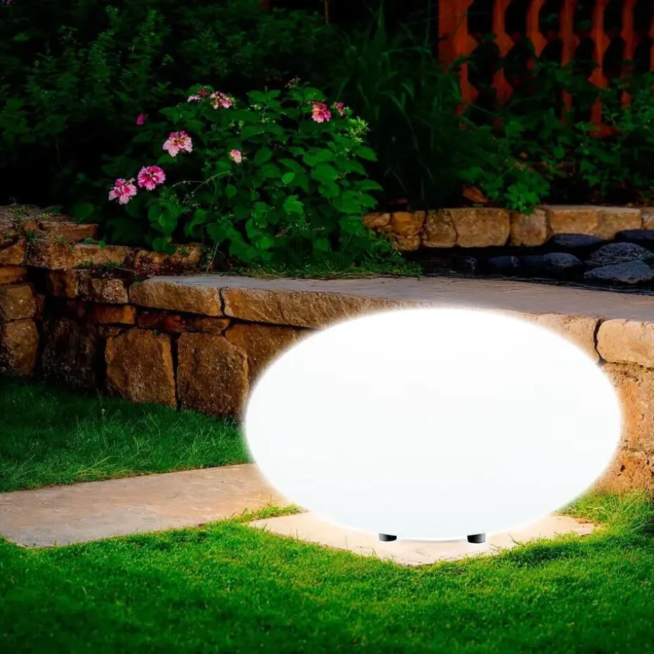 tectake Kogellamp Luminous Eye, LED, met afstandsbediening, Wit