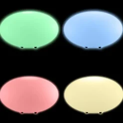 tectake Kogellamp Luminous Eye, LED, met afstandsbediening, Wit