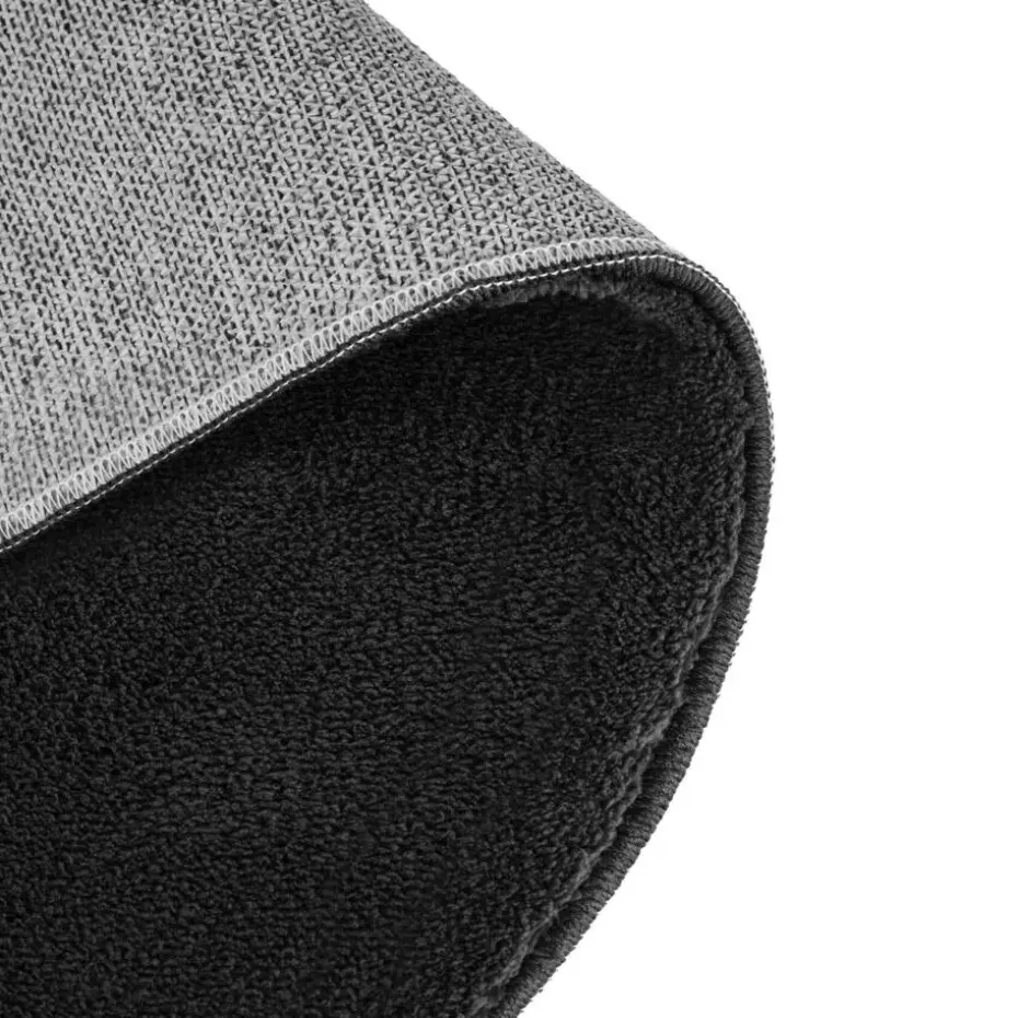 tectake® Kortpolig vloerkleed Soft Zone Ø 120 cm - Zwart