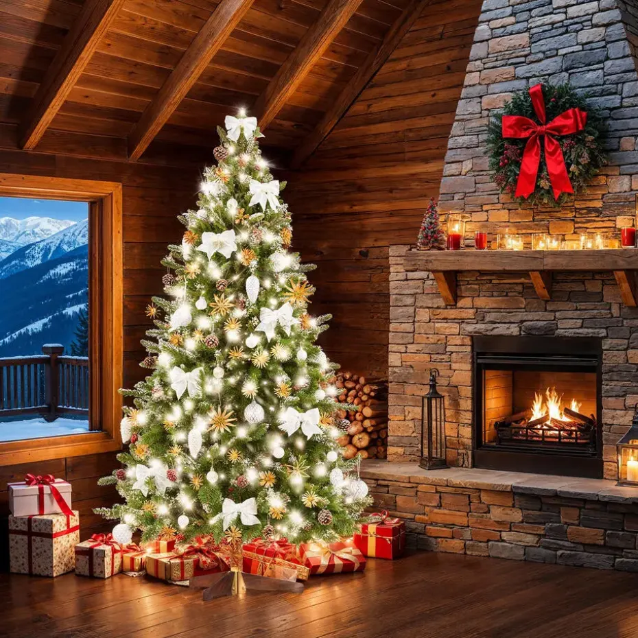 tectake Kunstkerstboom Blitzen, 180 cm, spuitgietnaalden, Groen