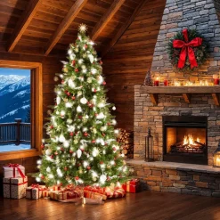 tectake Kunstkerstboom Cupid, spuitgietnaalden, Groen