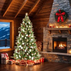 tectake Kunstkerstboom Cupid, spuitgietnaalden, Groen