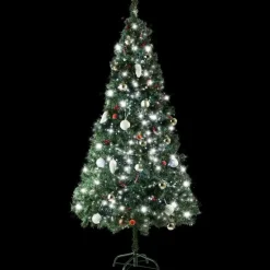 tectake Kunstkerstboom met groene metalen standaard , Groen