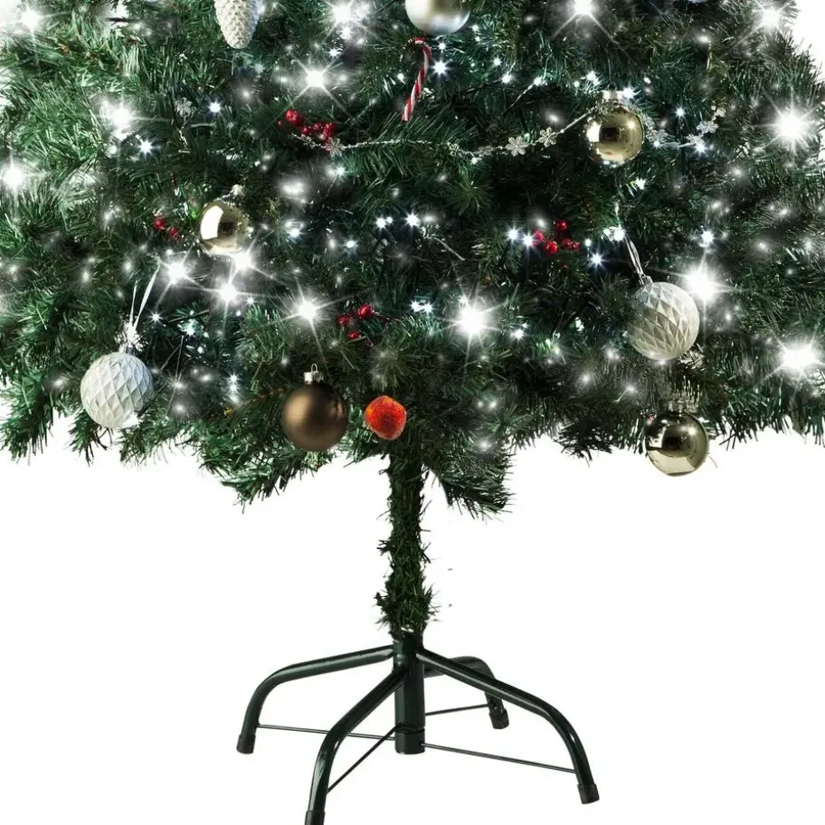 tectake Kunstkerstboom met groene metalen standaard , Groen