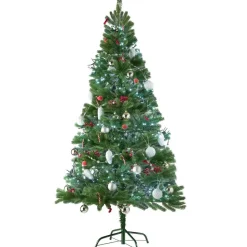 tectake Kunstkerstboom met spuitgegoten metalen standaard, Groen