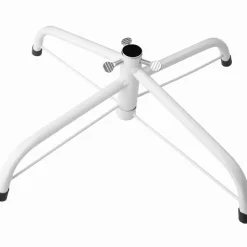 tectake Kunstkerstboom natuurgetrouw met metalen standaard wit, Wit