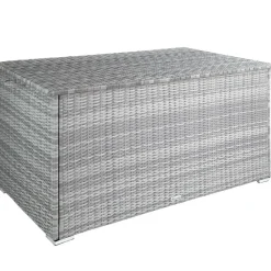 tectake Kussenbox Oslo met aluminium frame 145x82,5x79,5cm, Lichtgrijs