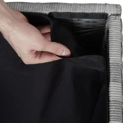 tectake Kussenbox Oslo met aluminium frame 145x82,5x79,5cm, Lichtgrijs