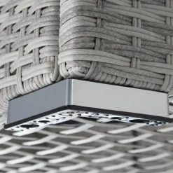 tectake Kussenbox Oslo met aluminium frame 145x82,5x79,5cm, Lichtgrijs