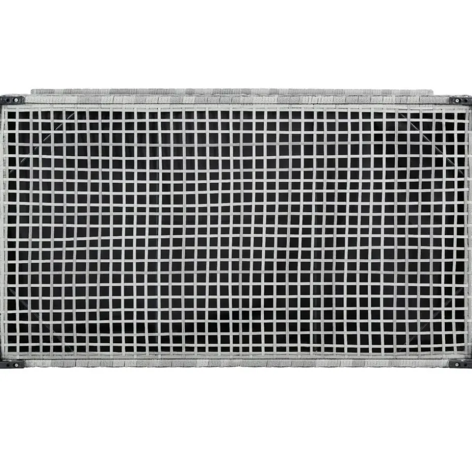 tectake Kussenbox Oslo met aluminium frame 145x82,5x79,5cm, Lichtgrijs