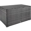 tectake Kussenbox Oslo met aluminium frame 145x82,5x79,5cm, Grijs