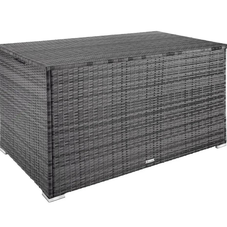 tectake Kussenbox Oslo met aluminium frame 145x82,5x79,5cm, Grijs