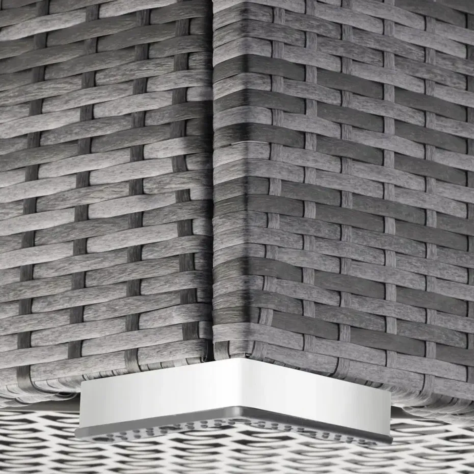 tectake Kussenbox Oslo met aluminium frame 145x82,5x79,5cm, Grijs