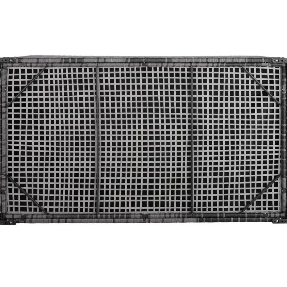 tectake Kussenbox Oslo met aluminium frame 145x82,5x79,5cm, Grijs