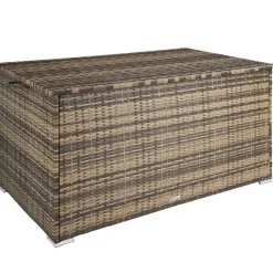 tectake Kussenbox Oslo met aluminium frame 145x82,5x79,5cm, Natuur