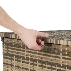 tectake Kussenbox Oslo met aluminium frame 145x82,5x79,5cm, Natuur