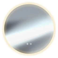 tectake LED-badkamerspiegel Aurora, dimbaar, met 3 lichtkleuren, Wit