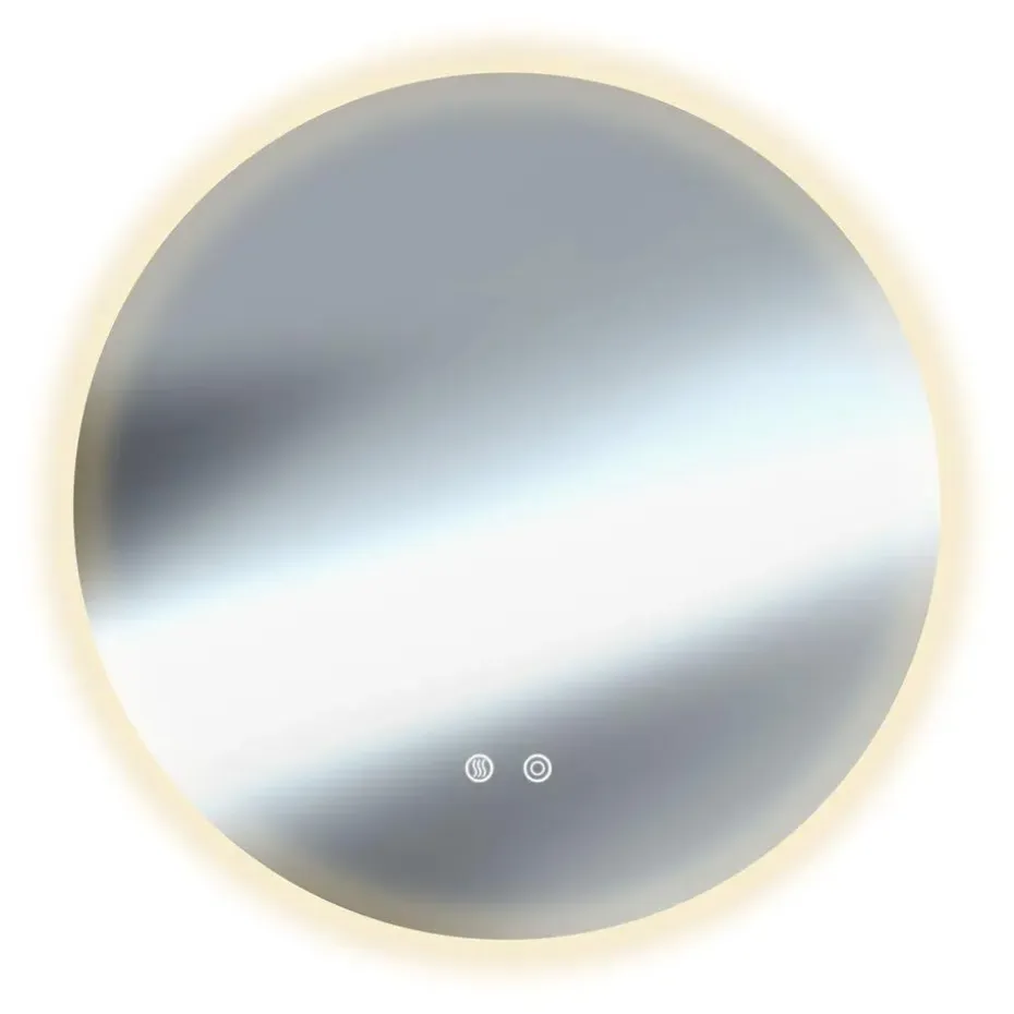 tectake LED-badkamerspiegel Aurora, dimbaar, met 3 lichtkleuren, Wit