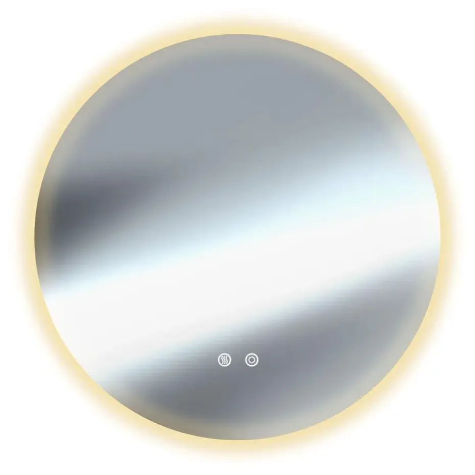 tectake LED-badkamerspiegel Aurora, dimbaar, met 3 lichtkleuren, Wit