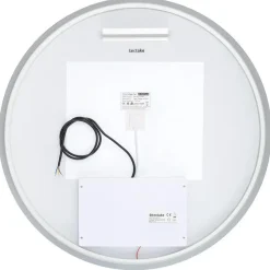 tectake LED-badkamerspiegel Aurora, dimbaar, met 3 lichtkleuren, Wit