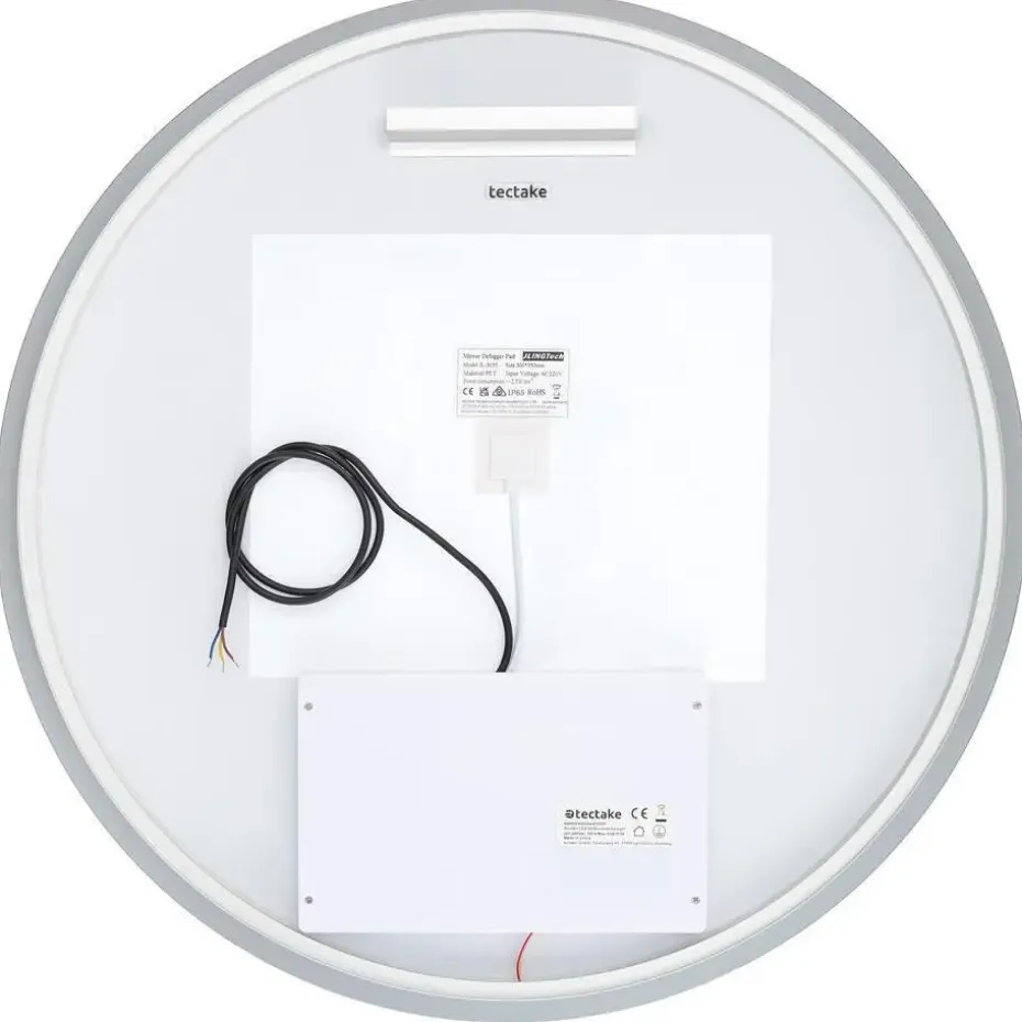 tectake LED-badkamerspiegel Aurora, dimbaar, met 3 lichtkleuren, Wit