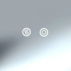 tectake LED-badkamerspiegel Aurora, dimbaar, met 3 lichtkleuren, Wit