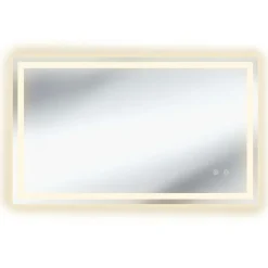 tectake LED-badkamerspiegel Clara, dimbaar, met 3 lichtkleuren, Antraciet