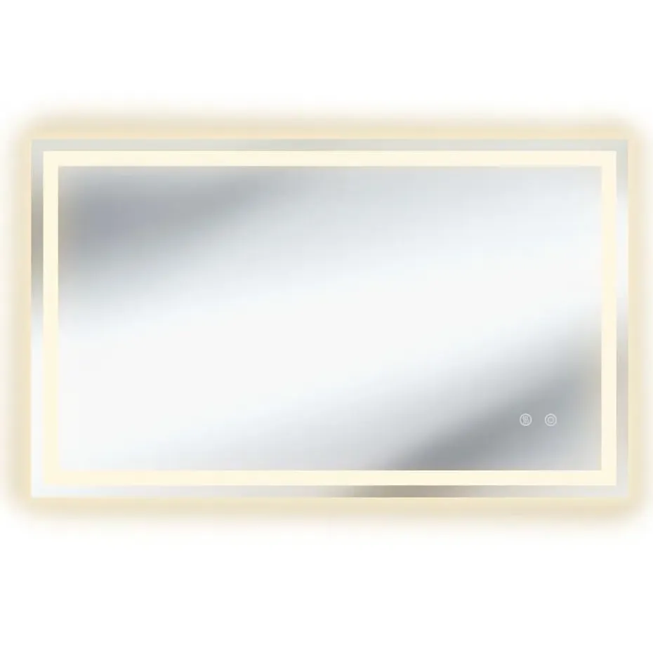 tectake LED-badkamerspiegel Clara, dimbaar, met 3 lichtkleuren, Antraciet