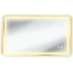 tectake LED-badkamerspiegel Clara, dimbaar, met 3 lichtkleuren, Antraciet