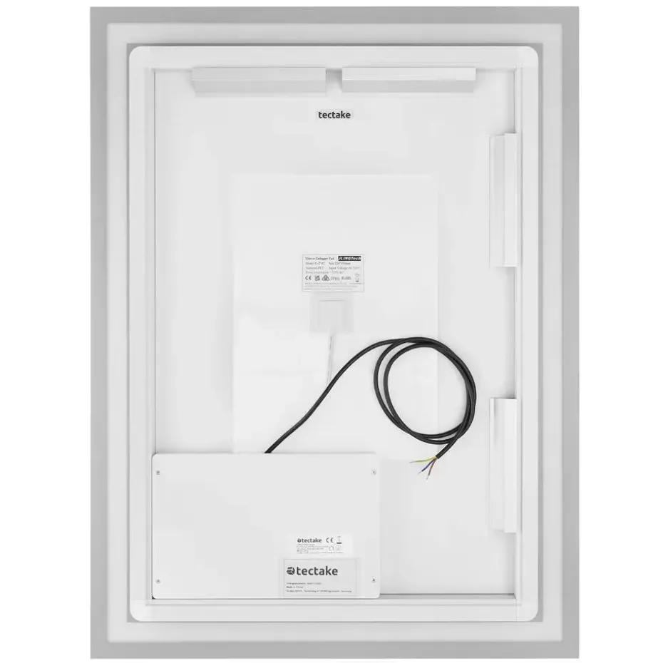 tectake LED-badkamerspiegel Clara, dimbaar, met 3 lichtkleuren, Antraciet