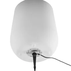 tectake LED-bloempot Luminous Courve Pot met afstandsbediening, Wit