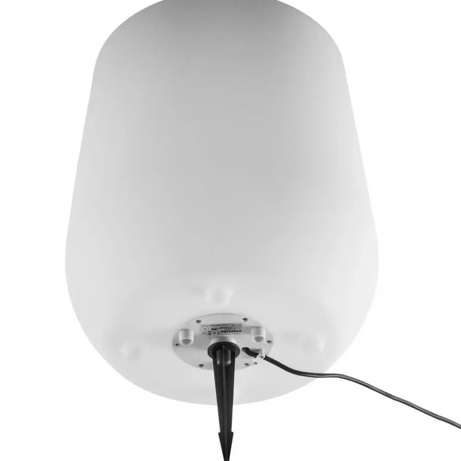 tectake LED-bloempot Luminous Courve Pot met afstandsbediening, Wit