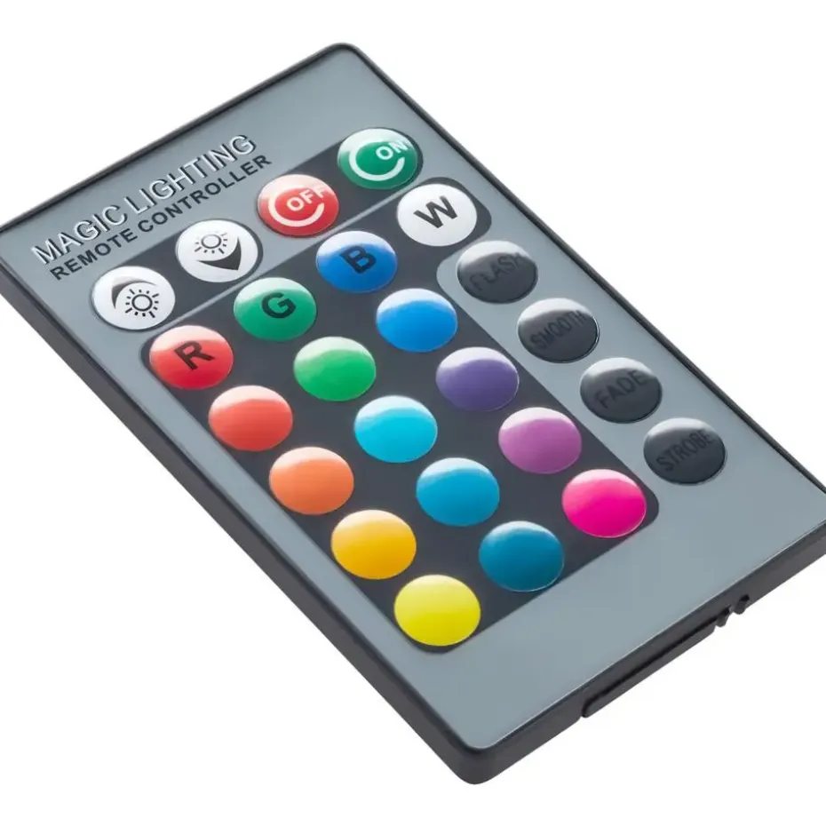 tectake LED-bloempot Luminous Courve Pot met afstandsbediening, Wit