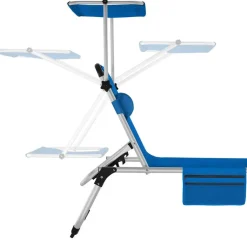 tectake Ligbed Aurelie van aluminium, 6 niveaus, Blauw