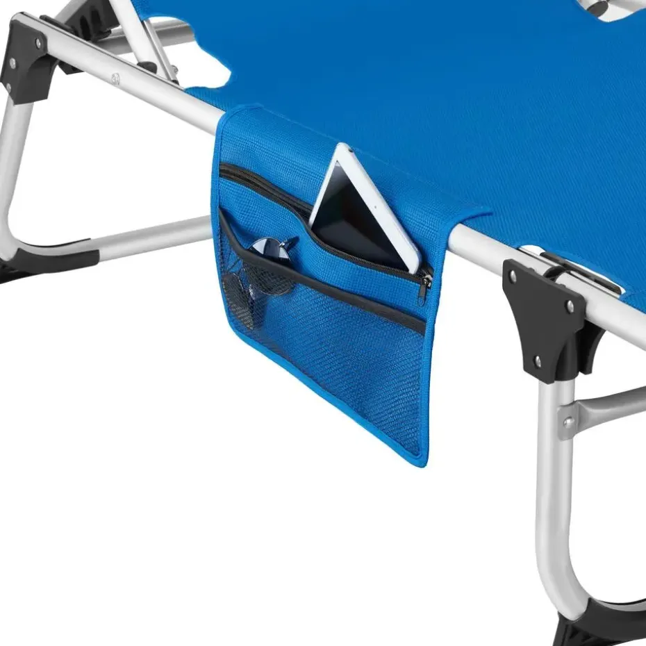 tectake Ligbed Aurelie van aluminium, 6 niveaus, Blauw