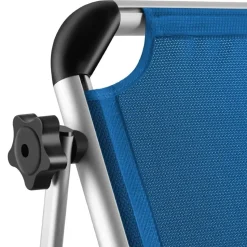 tectake Ligbed Aurelie van aluminium, 6 niveaus, Blauw