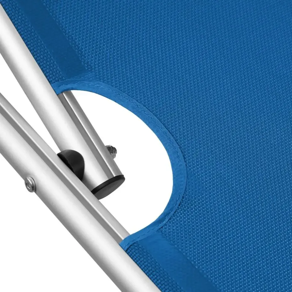 tectake Ligbed Aurelie van aluminium, 6 niveaus, Blauw