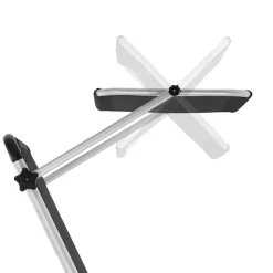 tectake Ligbed Aurelie van aluminium, 6 standen, Zwart