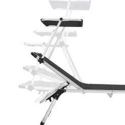 tectake Ligbed Aurelie van aluminium, 6 standen, Zwart