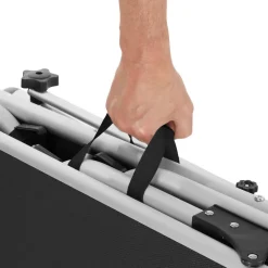 tectake Ligbed Aurelie van aluminium, 6 standen, Zwart