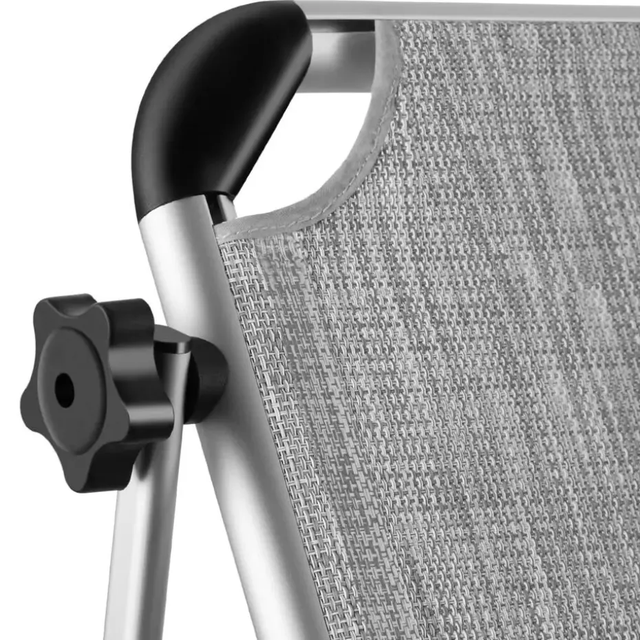 tectake Ligbed Aurelie van aluminium, 6 niveaus, Grijsgevlekt