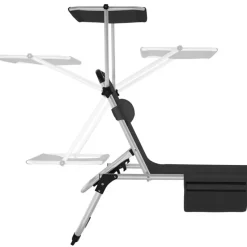 tectake Ligbed Aurelie van aluminium, 6 niveaus, Zwart