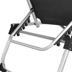 tectake Ligbed Aurelie van aluminium, 6 niveaus, Zwart