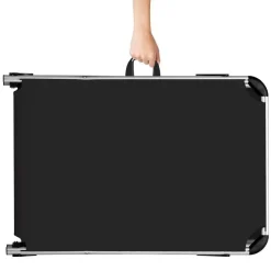 tectake Ligbed Aurelie van aluminium, 6 niveaus, Zwart