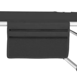 tectake Ligbed Aurelie van aluminium, 6 niveaus, Zwart